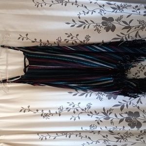 Womens Legaci dress raw fringed hem  swim cover up  / large boho,costal